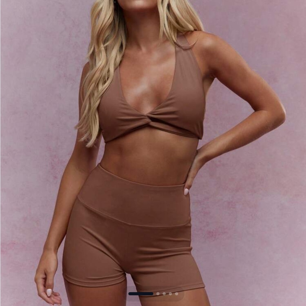 Trendy missguided Brown Workout Shorts